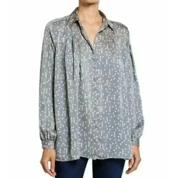 Equipment Femme Bouvier Button Down Long Sleeves Women's Shirt Size Large - Picture 1 of 8